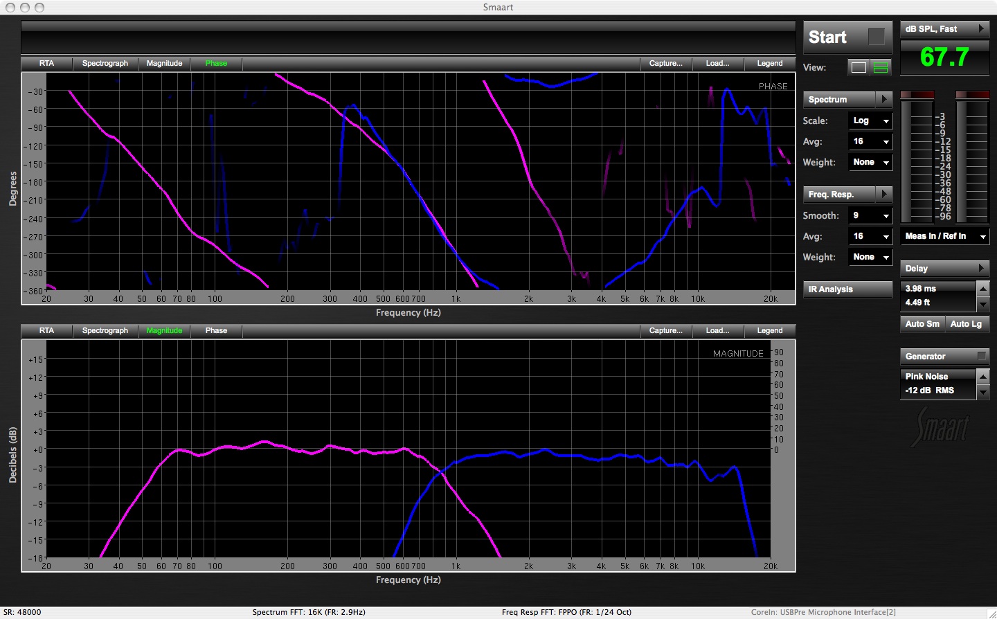 HF & LF with delay and pol rev